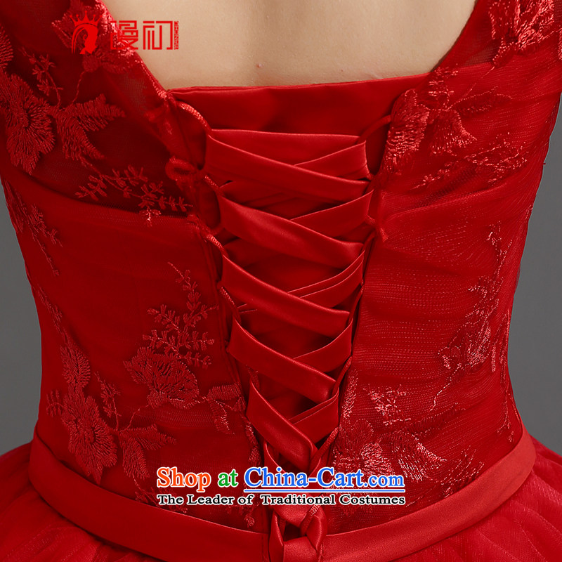 In the early 2015 new man lace in cuff bride wedding dress bows services banquet short, Red Dress red tie M early man , , , shopping on the Internet