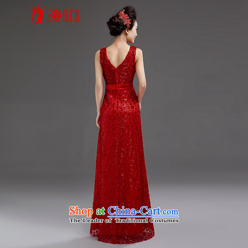At the beginning of Castores Magi evening dress new luxury on 2015 chip elegant sexy deep V-Neck long to dress the moderator will red , L, Early Man , , , shopping on the Internet