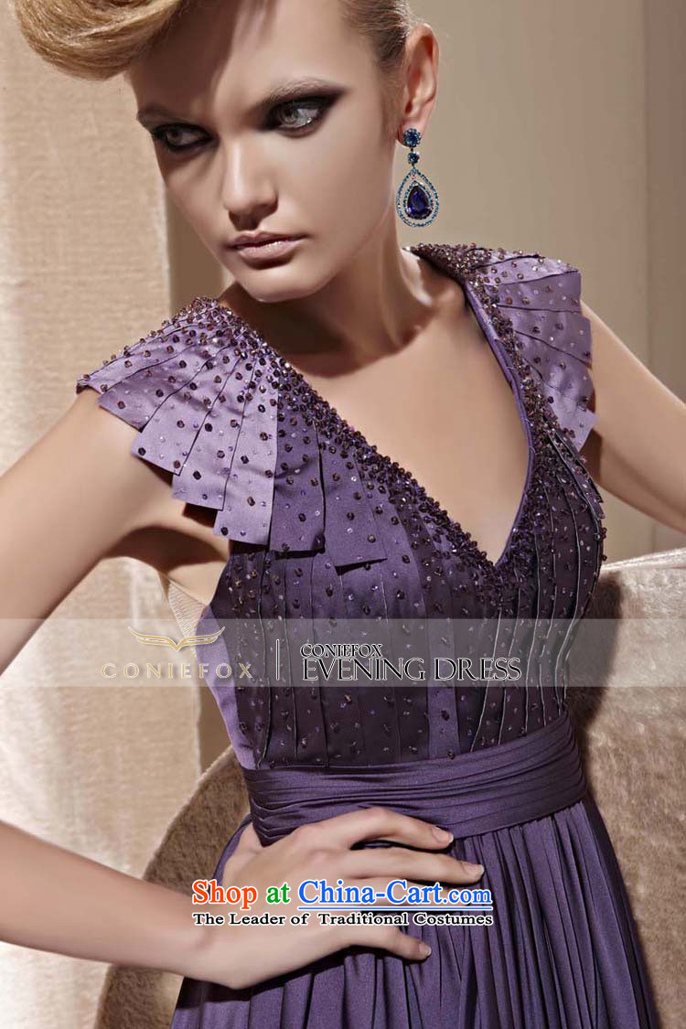 Creative Fox evening dresses 2015 new sexy deep V evening dresses purple long drink service noble banquet moderator dress 81255 color pictures, XL Photo price, brand platters! The elections are supplied in the national character of distribution, so action, buy now enjoy more preferential! As soon as possible.