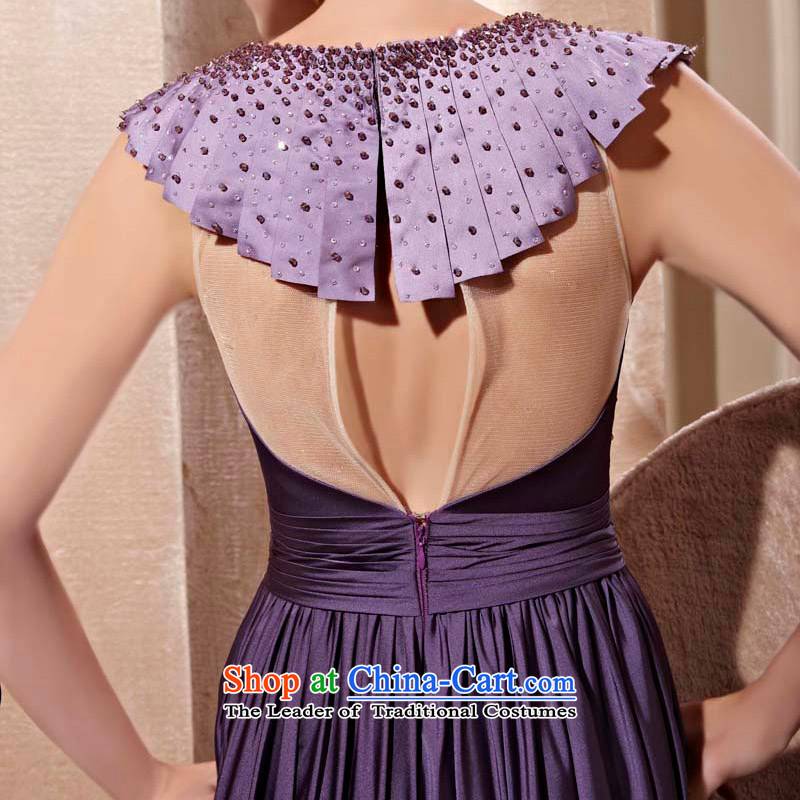 Creative Fox evening dresses 2015 new sexy deep V evening dresses purple long drink service noble banquet moderator dress 81255 color picture XL, creative Fox (coniefox) , , , shopping on the Internet