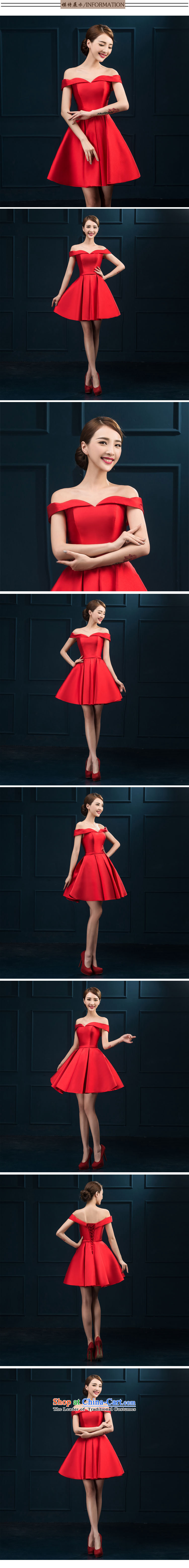 The first field shoulder banquet dresses 2015 new short summer evening dress) Gathering of Female dress bride bows Services Red Red M picture, prices, brand platters! The elections are supplied in the national character of distribution, so action, buy now enjoy more preferential! As soon as possible.
