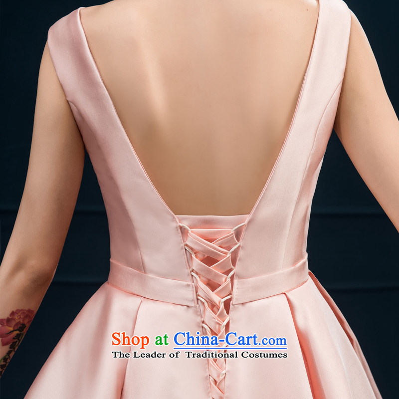 Bridesmaid Services 2015 NEW Summer Package shoulder bridesmaid mission dress Female dress short skirt, bows to the summer bride champagne color XL, Demi Moor Qi , , , shopping on the Internet