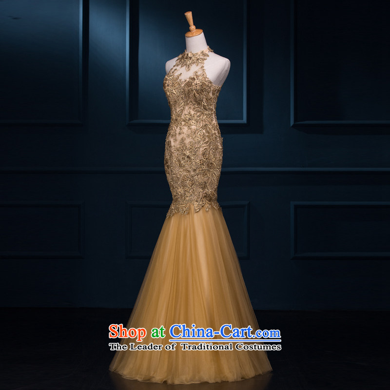 There is a record of autumn 2015 new bride dress bows to Sau San crowsfoot long gown shoulders courage empty banquet dinner dress Gold high-end custom contact customer service, HOC , , , shopping on the Internet