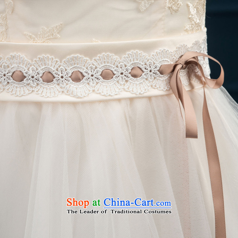 2015 new bridesmaid services serving the summer short of bows in cuff bridesmaid skirt evening dress married women chairpersons dress female white S, darling Bride (BABY BPIDEB) , , , shopping on the Internet