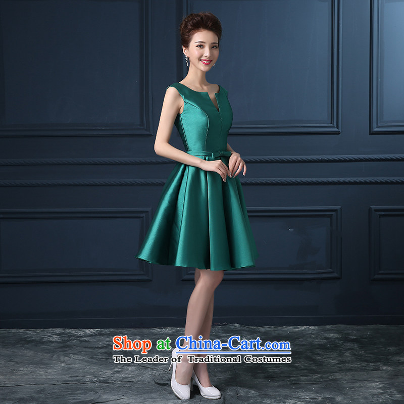 Summer 2015 new Korean short of the shoulders, large video thin bride banquet dinner dress uniform green XXXL Sau San bows suzhou embroidery brides, shipment has been pressed shopping on the Internet