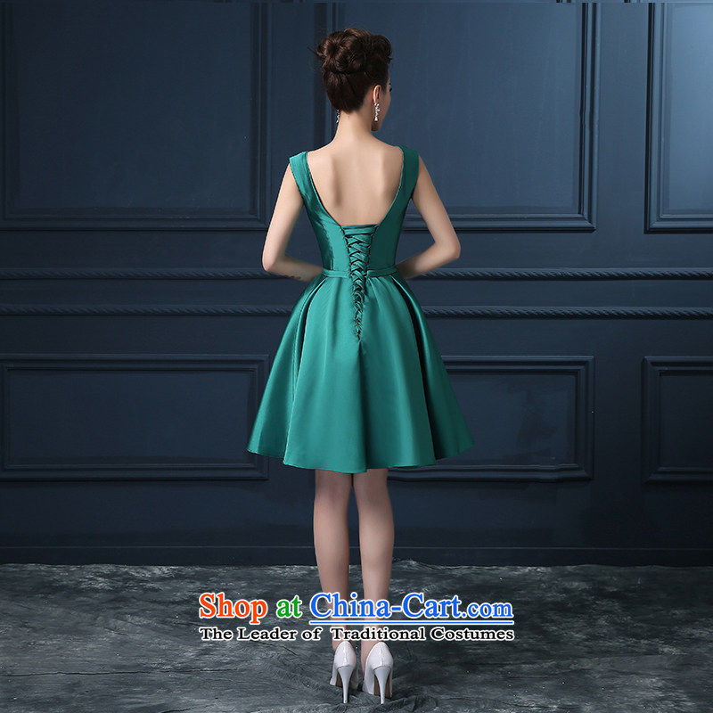 Summer 2015 new Korean short of the shoulders, large video thin bride banquet dinner dress uniform green XXXL Sau San bows suzhou embroidery brides, shipment has been pressed shopping on the Internet