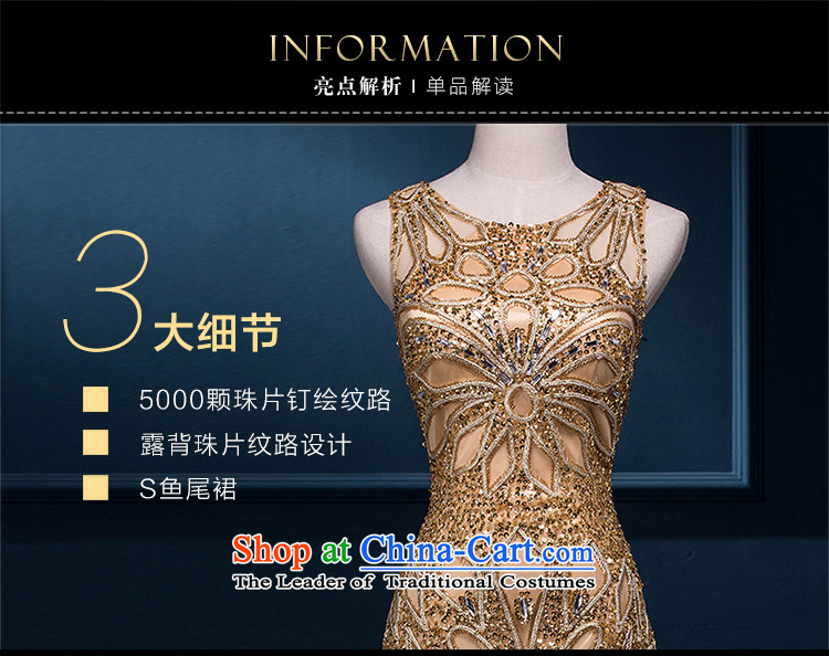 There is a golden wedding dresses overnight 2015 new bride bows to Sau San crowsfoot courage empty dress shoulders evening dresses banquet long golden 6 pictures, prices, brand platters! The elections are supplied in the national character of distribution, so action, buy now enjoy more preferential! As soon as possible.