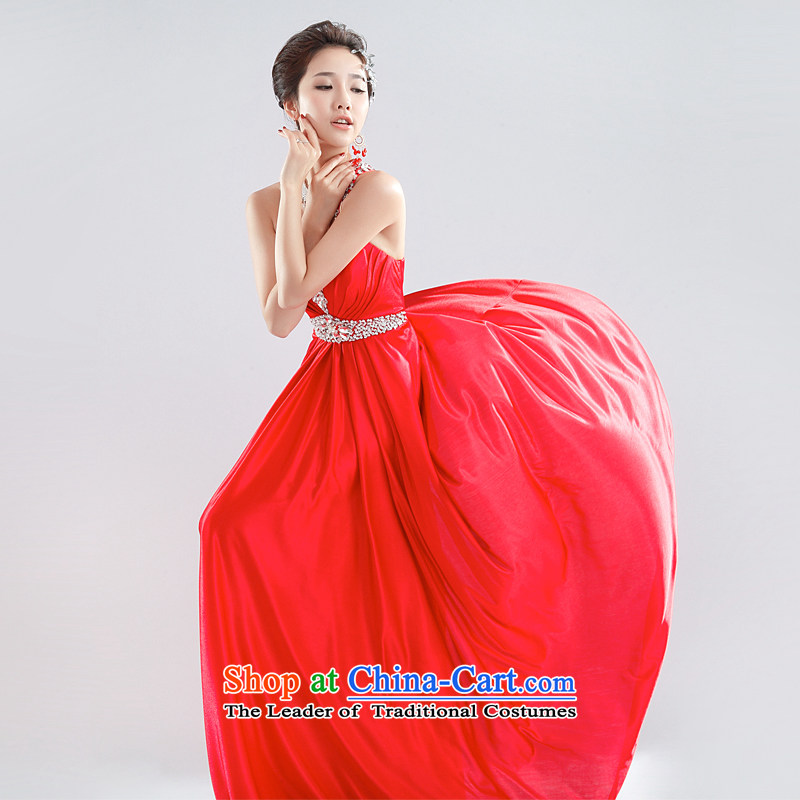 Hillo XILUOSHA Lisa (bride dresses) 2014 new Korean version thin diamond long wedding dress shoulders deep V will preside over meat pink , L HILLO Lisa (XILUOSHA) , , , shopping on the Internet