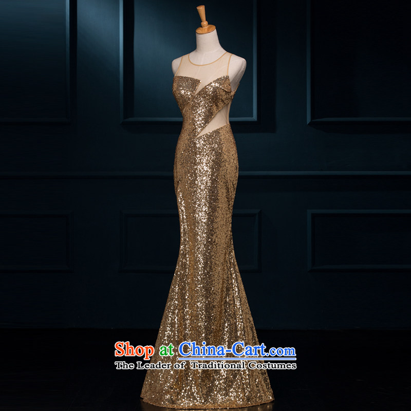 There is set kanarya 2015 new wedding dresses long shoulders dress marriages bows services under the auspices of dress performances Gold 4 code, HOC , , , shopping on the Internet