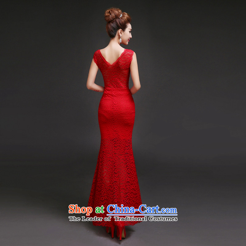 7 Color 7 tone Korean New 2015 long annual meeting of the persons chairing the Korean clothing company banquet party dress L022 Ms. RED M 7 7 Color Tone , , , shopping on the Internet