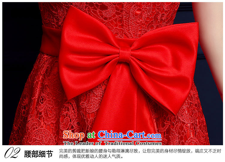 The new 2015 serving bows stylish bride wedding dress spring and summer, before the length of the red after the short length dress female red XXXL picture, prices, brand platters! The elections are supplied in the national character of distribution, so action, buy now enjoy more preferential! As soon as possible.