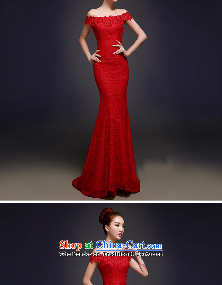 White wedding dresses first into about 2015 Summer New Word to align the shoulder tail bows services red wedding dress Female dress tail) L picture, prices, brand platters! The elections are supplied in the national character of distribution, so action, buy now enjoy more preferential! As soon as possible.
