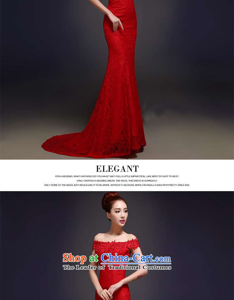 White wedding dresses first into about 2015 Summer New Word to align the shoulder tail bows services red wedding dress Female dress tail) L picture, prices, brand platters! The elections are supplied in the national character of distribution, so action, buy now enjoy more preferential! As soon as possible.
