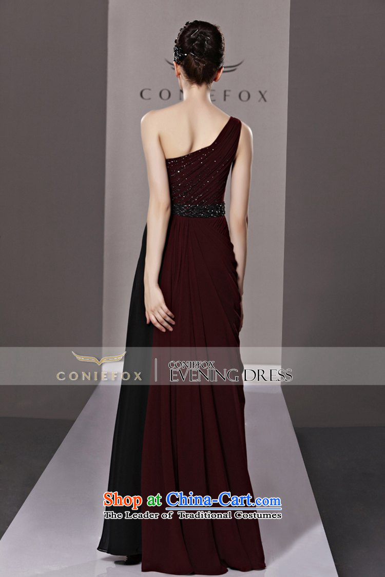Creative Fox evening dresses red dress bride winter clothing single shoulder length toasting champagne evening dress) to align the noble annual meeting under the auspices of evening dresses 81335 picture color pictures, prices, XXL brand platters! The elections are supplied in the national character of distribution, so action, buy now enjoy more preferential! As soon as possible.