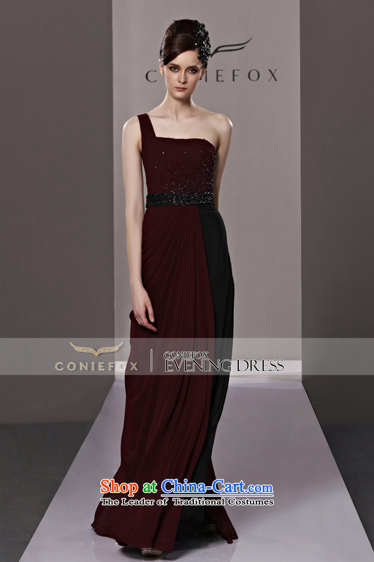 Creative Fox evening dresses red dress bride winter clothing single shoulder length toasting champagne evening dress) to align the noble annual meeting under the auspices of evening dresses 81335 picture color pictures, prices, XXL brand platters! The elections are supplied in the national character of distribution, so action, buy now enjoy more preferential! As soon as possible.