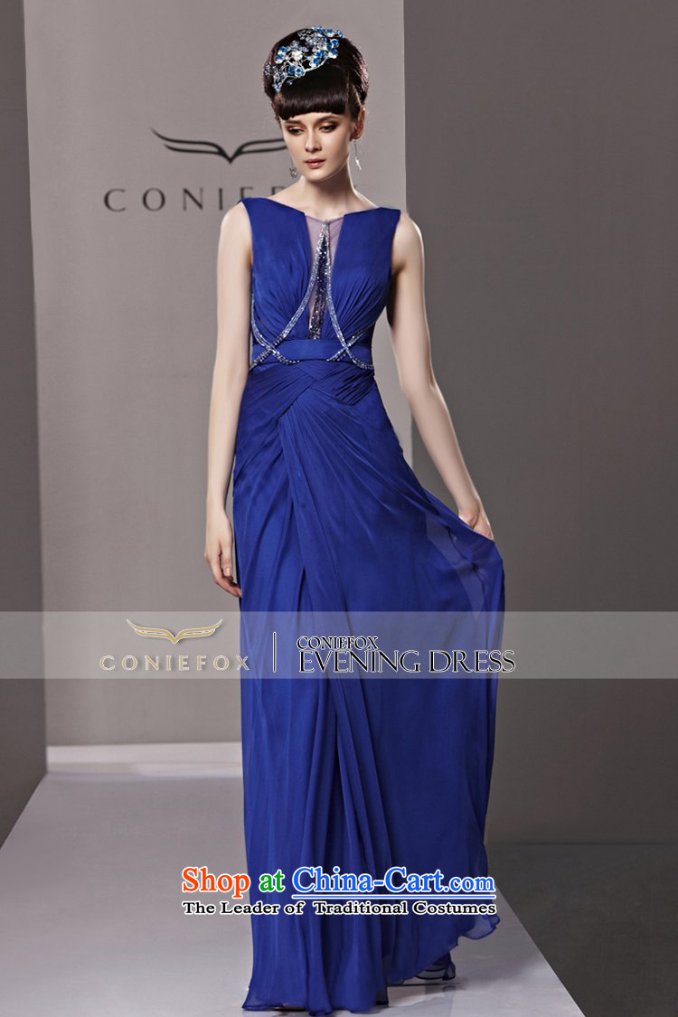 Creative Fox evening dress blue bows to stylish and elegant long gown skirt bridesmaid evening banquet in Europe and America under the auspices of the annual dress dress photo color L Photo 81328, prices, brand platters! The elections are supplied in the national character of distribution, so action, buy now enjoy more preferential! As soon as possible.