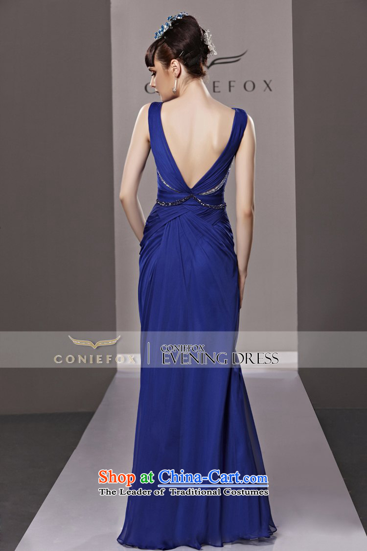 Creative Fox evening dress blue bows to stylish and elegant long gown skirt bridesmaid evening banquet in Europe and America under the auspices of the annual dress dress photo color L Photo 81328, prices, brand platters! The elections are supplied in the national character of distribution, so action, buy now enjoy more preferential! As soon as possible.