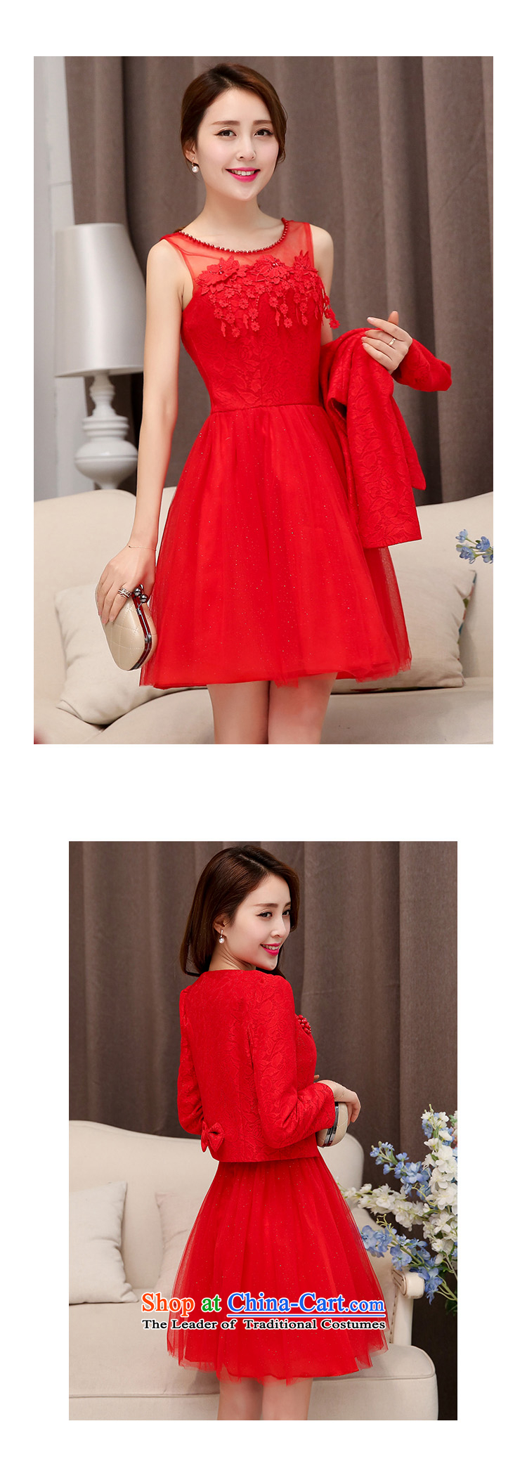 Kam Ming Yue 2015 summer seven new marriages wedding dresses bows services bridesmaid skirt dress uniform, two kits red XL Photo, prices, brand platters! The elections are supplied in the national character of distribution, so action, buy now enjoy more preferential! As soon as possible.