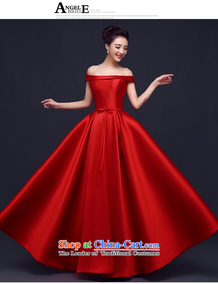 Banquet evening dresses long 2015 Spring bride bows to the annual meeting of persons chairing the word wedding dress shoulder female red long XL Photo, prices, brand platters! The elections are supplied in the national character of distribution, so action, buy now enjoy more preferential! As soon as possible.