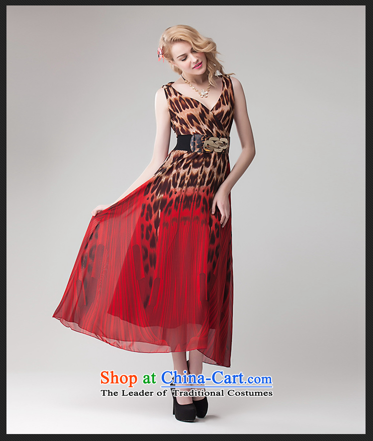 The estimated 8393# NZ 2015 Ultra spring and summer new Leopard gradients and sexy dress skirt large long skirt red L picture, prices, brand platters! The elections are supplied in the national character of distribution, so action, buy now enjoy more preferential! As soon as possible.