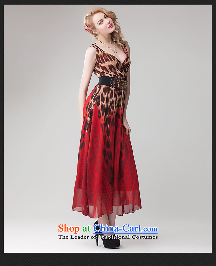 The estimated 8393# NZ 2015 Ultra spring and summer new Leopard gradients and sexy dress skirt large long skirt red L picture, prices, brand platters! The elections are supplied in the national character of distribution, so action, buy now enjoy more preferential! As soon as possible.