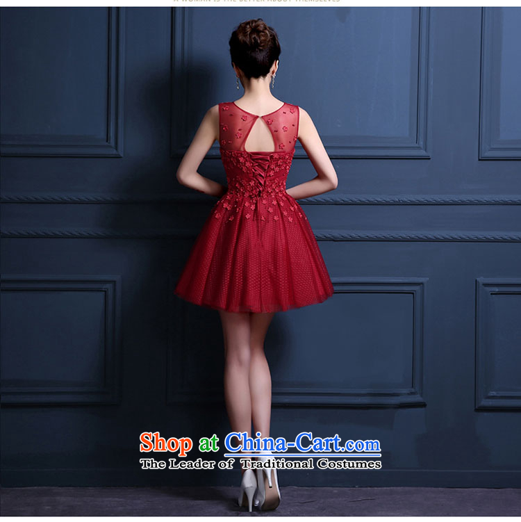 The new small spring 2015 bride toasting champagne dress uniform marriage bridesmaid service, dresses banquet evening dresses summer female deep red M picture, prices, brand platters! The elections are supplied in the national character of distribution, so action, buy now enjoy more preferential! As soon as possible.