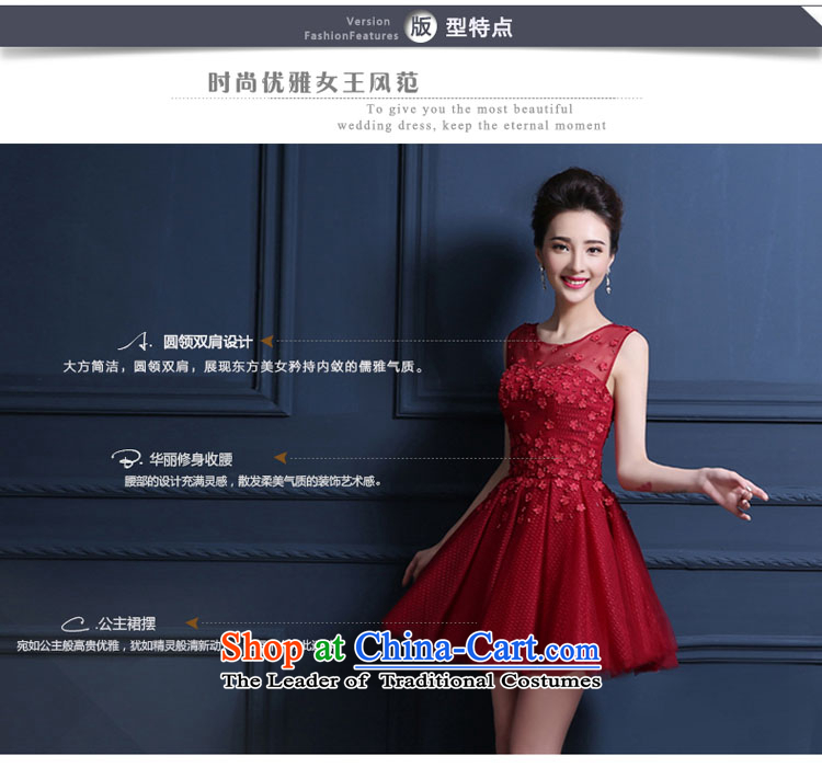 The new small spring 2015 bride toasting champagne dress uniform marriage bridesmaid service, dresses banquet evening dresses summer female deep red M picture, prices, brand platters! The elections are supplied in the national character of distribution, so action, buy now enjoy more preferential! As soon as possible.