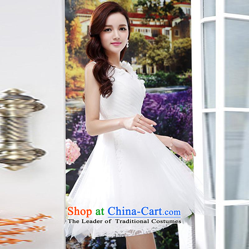 Kam Ming Yue 2015 summer seven new irrepressible wedding dresses bows services evening dress short of Ms. banquet service White M 7 Mr Martin LEE Kam decreased by , , , shopping on the Internet