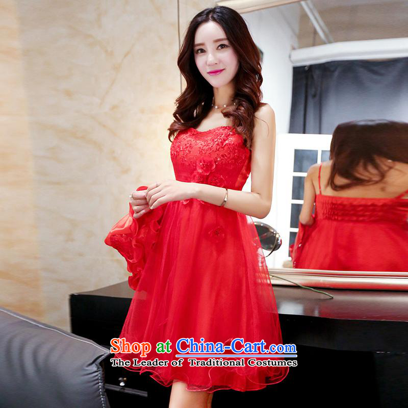 Kam Ming Yue fall on 7 wedding dresses new two kits skirt spring and autumn 2015 replacing bride replace door festive red bows dresses large red XXL, Kam Ming Yue , , , 7 shopping on the Internet