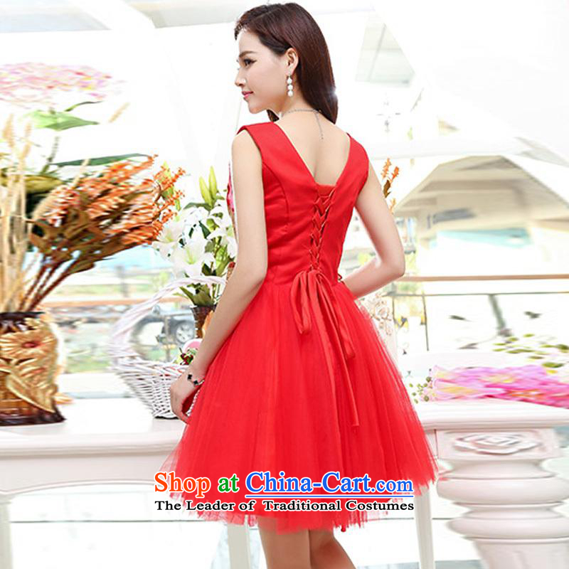 Kam Ming Yue 2015 summer seven new marriages embroidery luxurious wedding dress uniform dress bows short, Red L, Ms. Kam Ming Yue , , , 7 shopping on the Internet