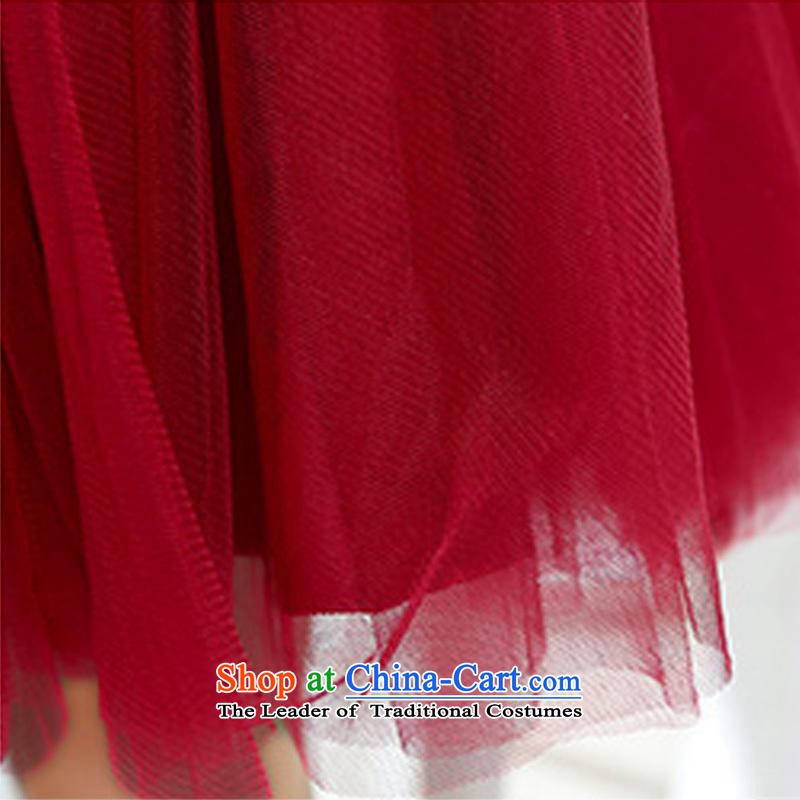 Kam Ming Yue 2015 summer seven new marriages embroidery luxurious wedding dress uniform dress bows short, Red L, Ms. Kam Ming Yue , , , 7 shopping on the Internet