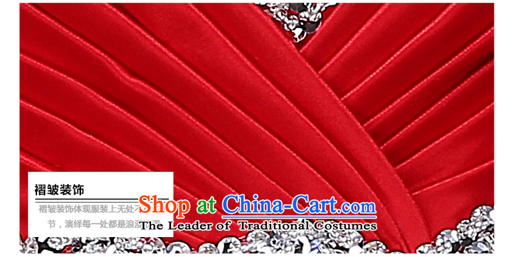 Pure Love bamboo yarn upscale dress new dress bride dress bridesmaid embroidered dress pearl bare back upscale gown stage costumes dark red XXL picture, prices, brand platters! The elections are supplied in the national character of distribution, so action, buy now enjoy more preferential! As soon as possible.
