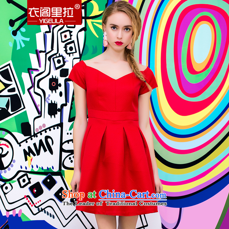 Yi Ge lire stylish large red bride load Sau San bows door onto the service banquet small dress dresses 61024 S Yi cabinet red liras (YIGELILA) , , , shopping on the Internet