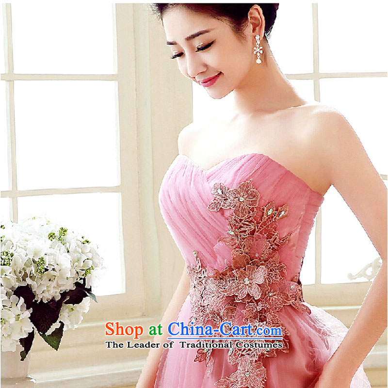 Evening dress new summer 2015 short, banquet dresses dress girl brides bows to marry a stylish field shoulder rose by a pure love bamboo yarn, L, , , , shopping on the Internet