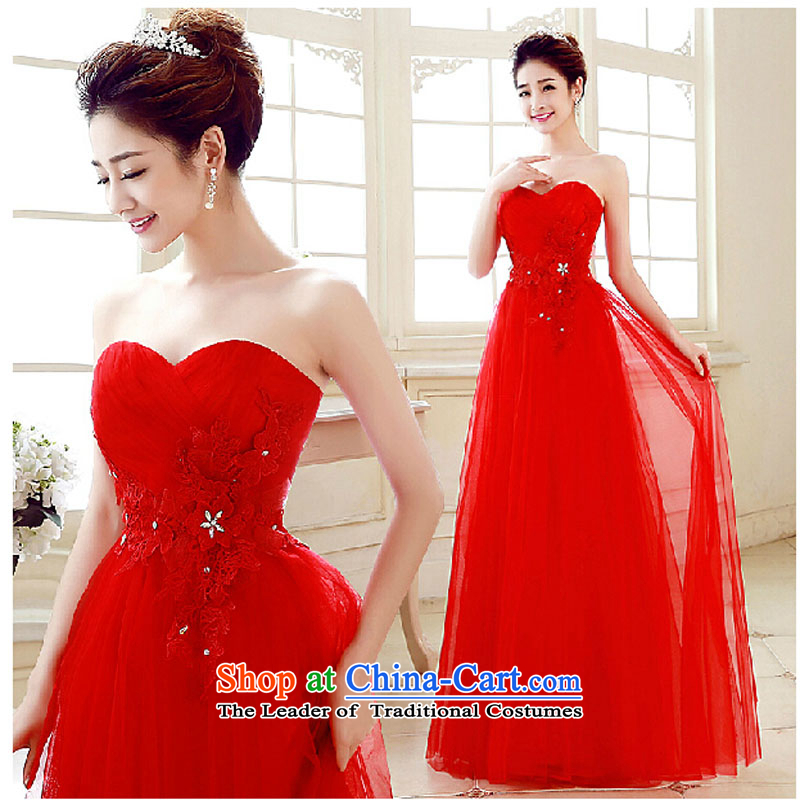 Evening dress new summer 2015 short, banquet dresses dress girl brides bows to marry a stylish field shoulder rose by a pure love bamboo yarn, L, , , , shopping on the Internet