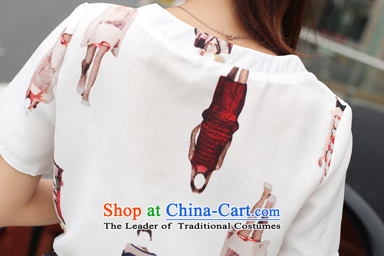 2015 Summer new cotton linen short-sleeved T-shirt kit two girls in trouser press 7 to the retro pants won system.5522 White XXL picture, prices, brand platters! The elections are supplied in the national character of distribution, so action, buy now enjoy more preferential! As soon as possible.