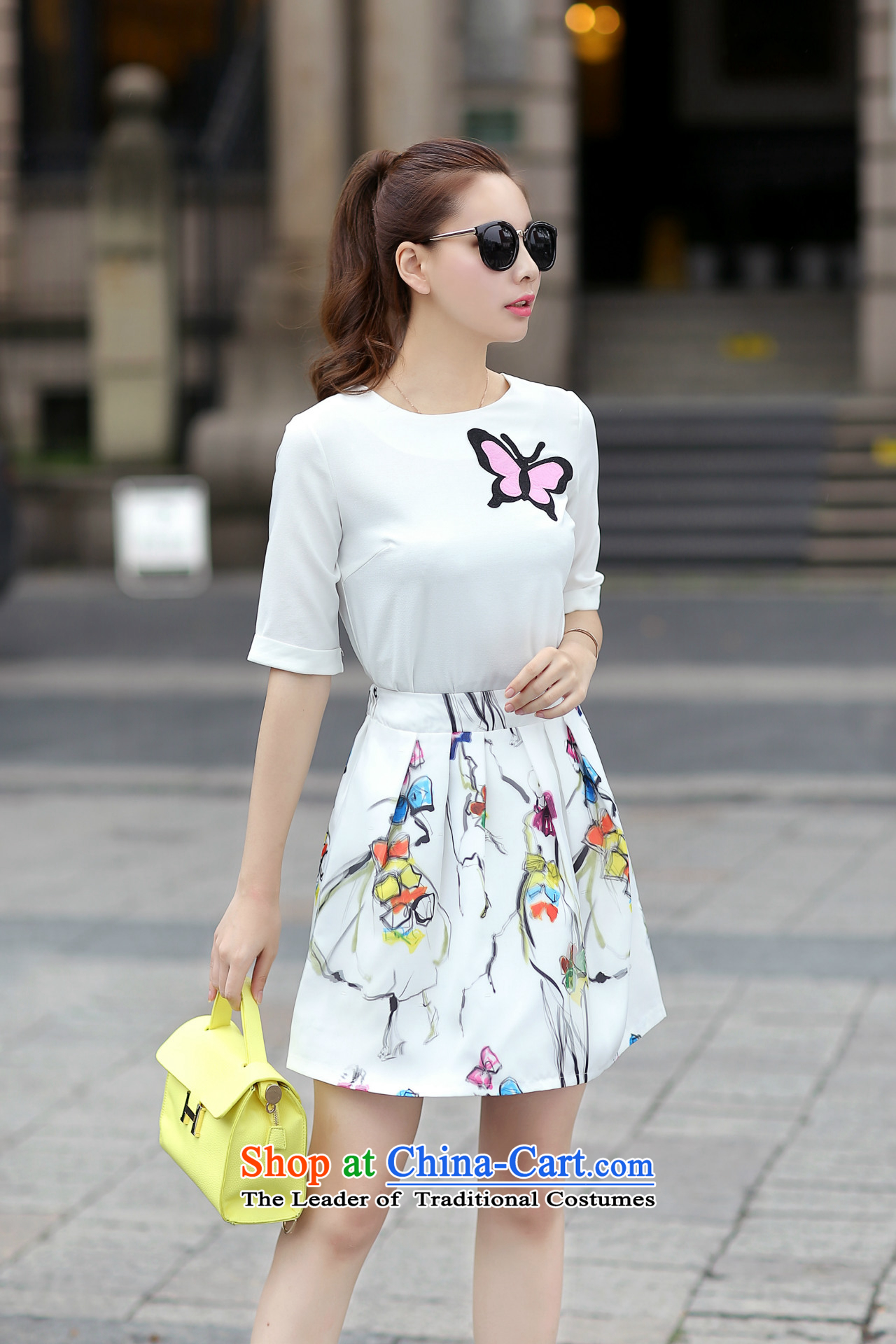 2015 Summer Scent hip little wind stamp chiffon shirt body skirt casual dress Kit5274 White S picture, prices, brand platters! The elections are supplied in the national character of distribution, so action, buy now enjoy more preferential! As soon as possible.