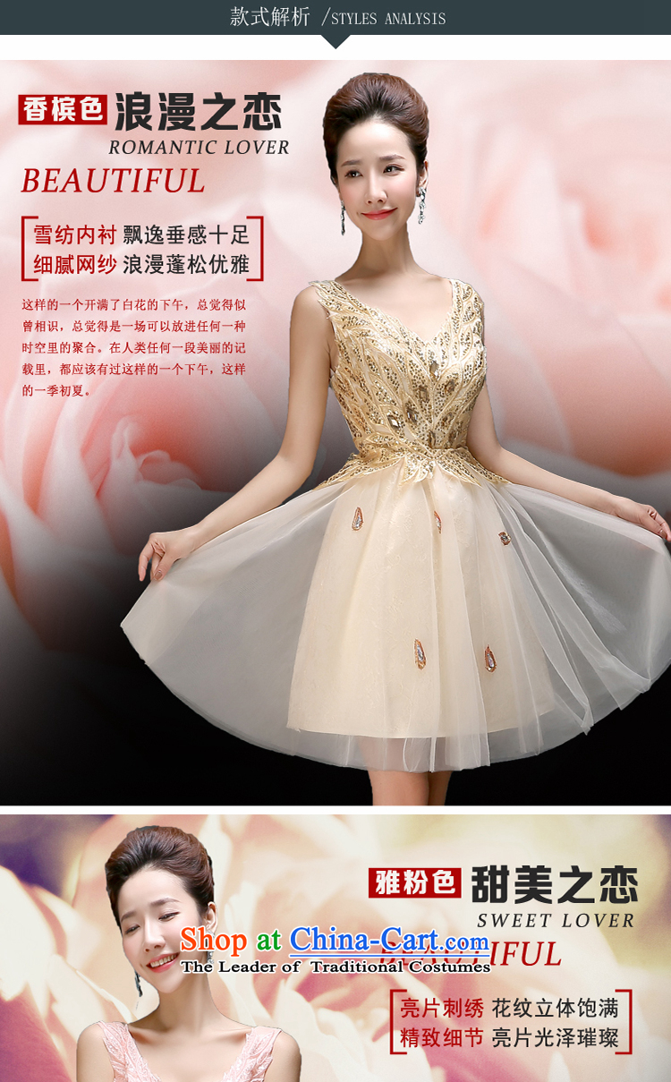 2015 new marriages bows services red) bridesmaid dress performances will dress Korean dinner summer pink S picture, prices, brand platters! The elections are supplied in the national character of distribution, so action, buy now enjoy more preferential! As soon as possible.