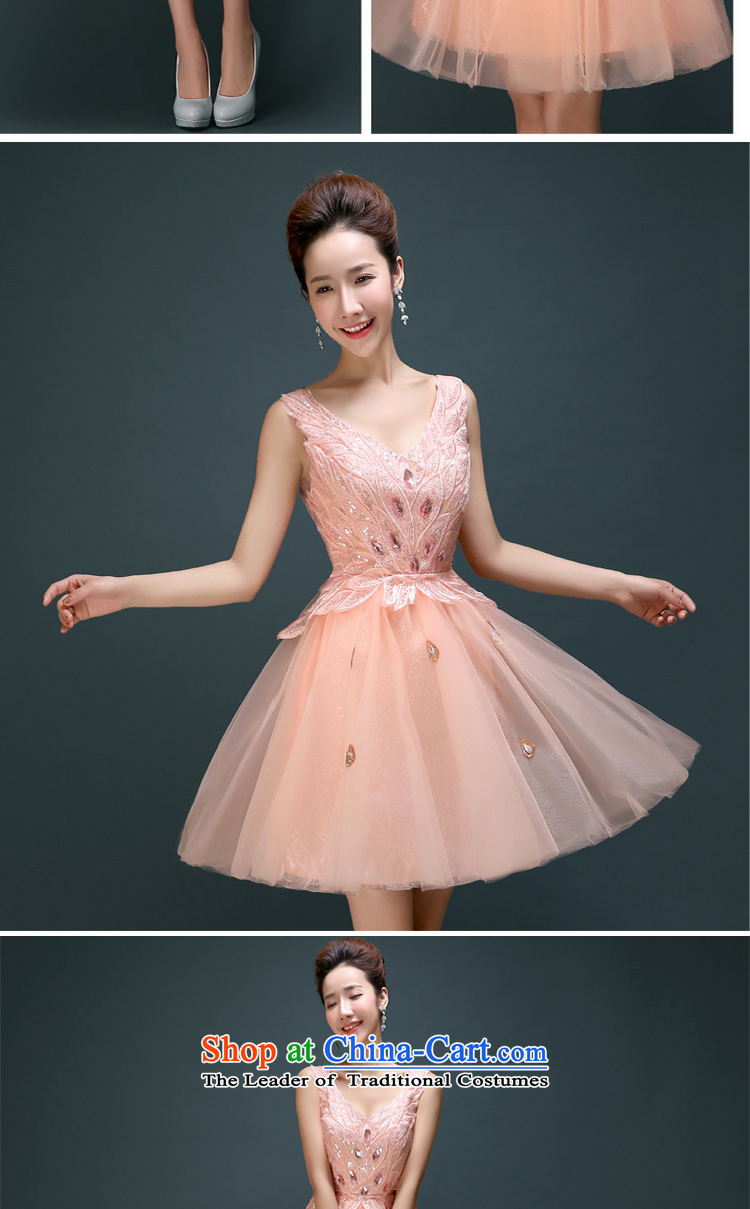 2015 new marriages bows services red) bridesmaid dress performances will dress Korean dinner summer pink S picture, prices, brand platters! The elections are supplied in the national character of distribution, so action, buy now enjoy more preferential! As soon as possible.