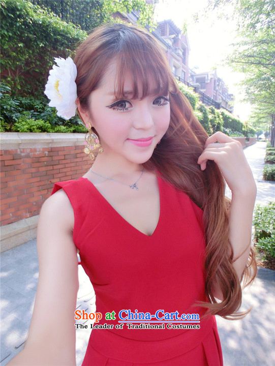 Oh Kar Lei 2015 Summer new stylish look sexy female straps and sexy back deep V-Neck Bow Tie dress dresses as four major red picture, prices, brand platters! The elections are supplied in the national character of distribution, so action, buy now enjoy more preferential! As soon as possible.