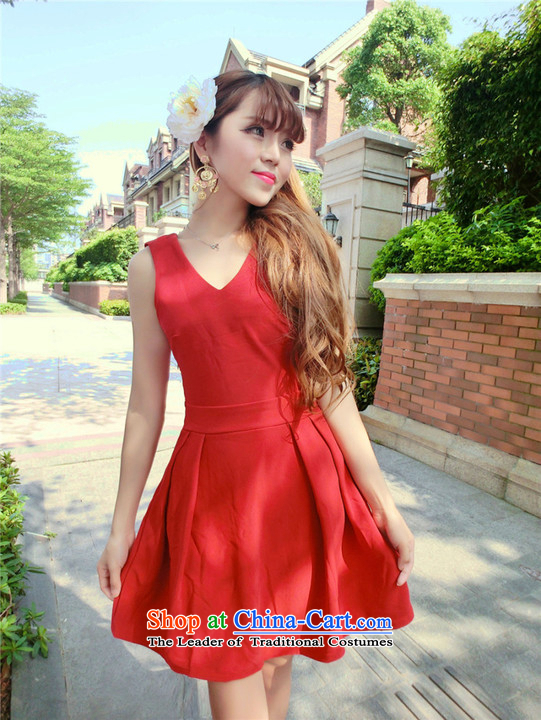 Oh Kar Lei 2015 Summer new stylish look sexy female straps and sexy back deep V-Neck Bow Tie dress dresses as four major red picture, prices, brand platters! The elections are supplied in the national character of distribution, so action, buy now enjoy more preferential! As soon as possible.