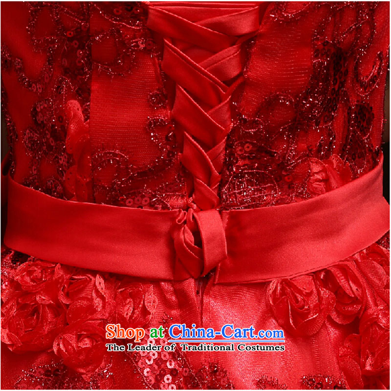 2015 high quality custom anointed bride chest luxurious wedding dresses red spring stylish new bride wedding dress front stub after gown red tailored please contact customer service, pure love bamboo yarn , , , shopping on the Internet
