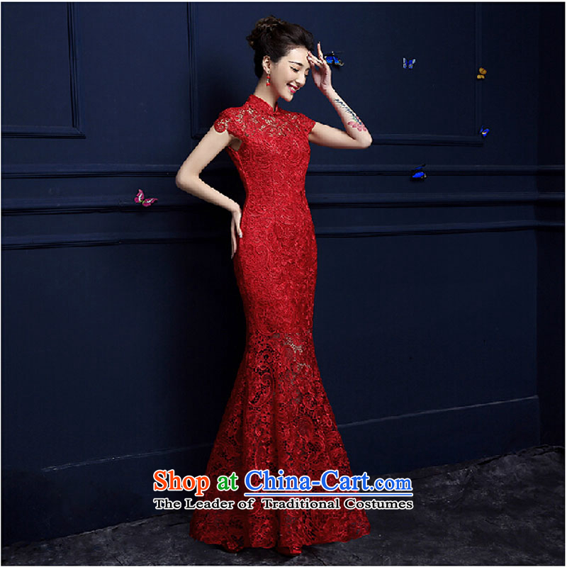 Evening dress new summer 2015 short, banquet dresses dress girl brides bows to marry a stylish shoulder red , L, pure word love bamboo yarn , , , shopping on the Internet