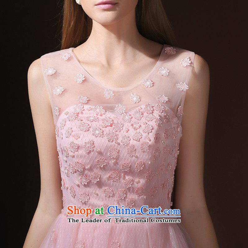According to Lin Sha summer evening dress short, 2015 new bride pink drink service provides the wedding-dress marriage bridesmaid to serve small spring pink dresses according to Lin Sha , , , M shopping on the Internet