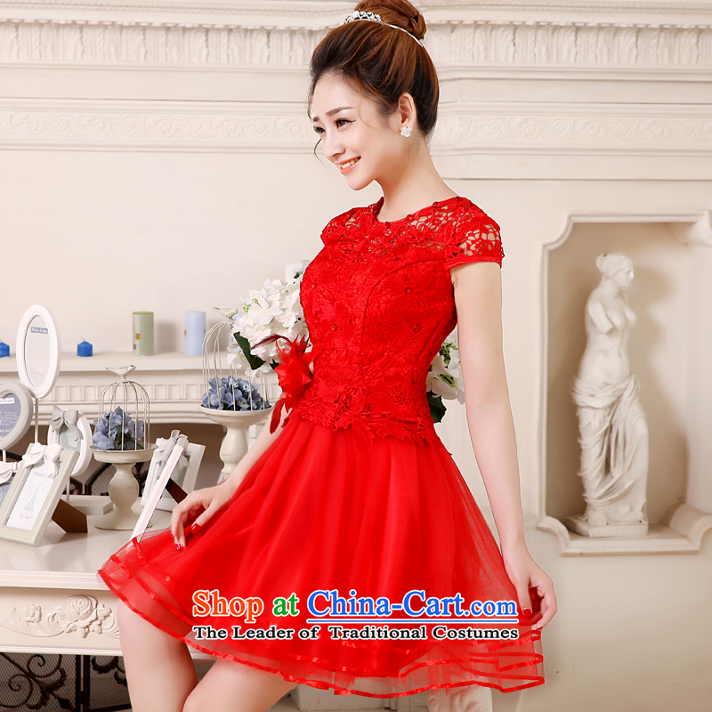 Toasting champagne bride services 2015 new marriage evening dresses red wedding bridesmaid service in a small dress dresses, starring Ronald M impression shopping on the Internet has been pressed.