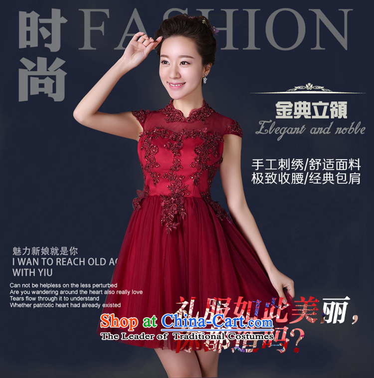 Toasting champagne bride services 2015 new summer evening dress short, red marriages shoulders dresses red S Suzhou shipment picture, prices, brand platters! The elections are supplied in the national character of distribution, so action, buy now enjoy more preferential! As soon as possible.