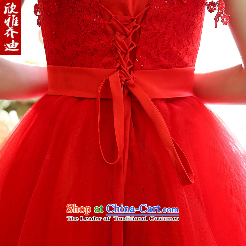 Yan Nga Jodie 2015 new red bride service of bows lace Sau San wedding dress sister bridesmaid mission small red dress S, Yan Nga Jodie (XINYAJODI) , , , shopping on the Internet