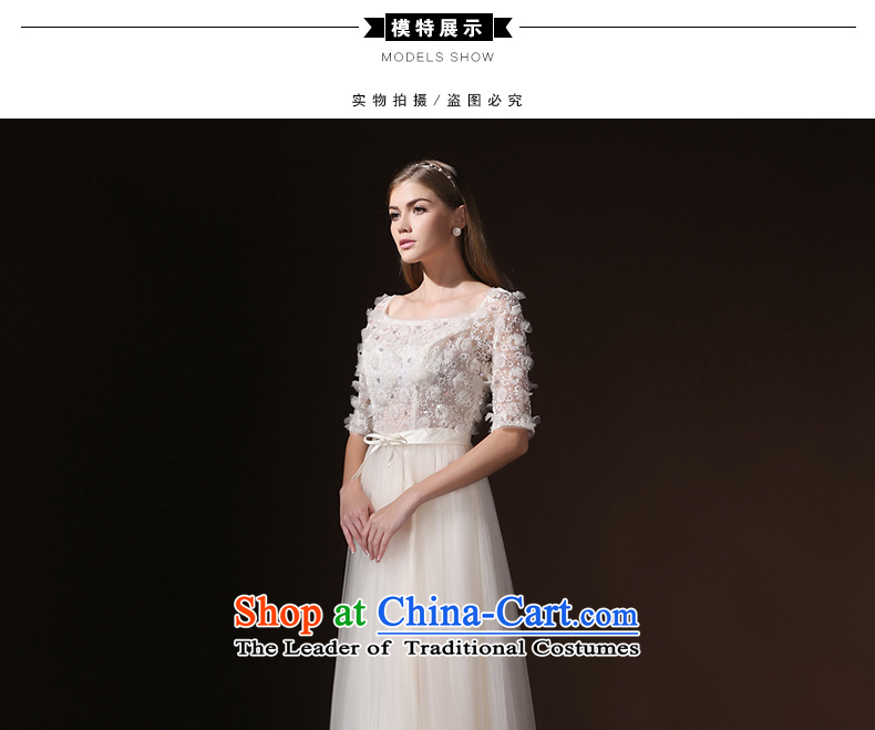 According to Lin Sha evening dress the Word 2015 new long-sleeved bride bows services shoulder summer evening dress moderator long beige S picture, prices, brand platters! The elections are supplied in the national character of distribution, so action, buy now enjoy more preferential! As soon as possible.