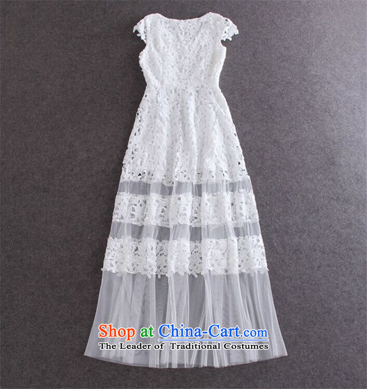 The estimated 2015 NZ Ziyi elegant water-soluble flower spell gauze dresses and sexy V-Neck Sau San long skirt dress 1396 White L picture, prices, brand platters! The elections are supplied in the national character of distribution, so action, buy now enjoy more preferential! As soon as possible.