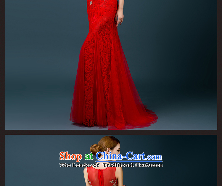 Hillo XILUOSHA) Lisa (dress 2015 new wedding dress bows service bridal dresses shoulders crowsfoot Sau San bows dress long chinese red - align to shorten yi s picture, prices, brand platters! The elections are supplied in the national character of distribution, so action, buy now enjoy more preferential! As soon as possible.